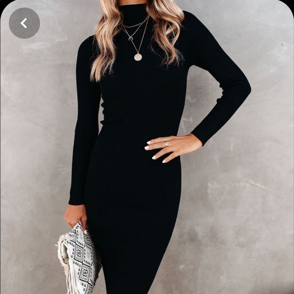 NWOT Vici Newtown Midi Mock Neck Dress